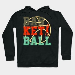 basketball funny retro colors art Hoodie